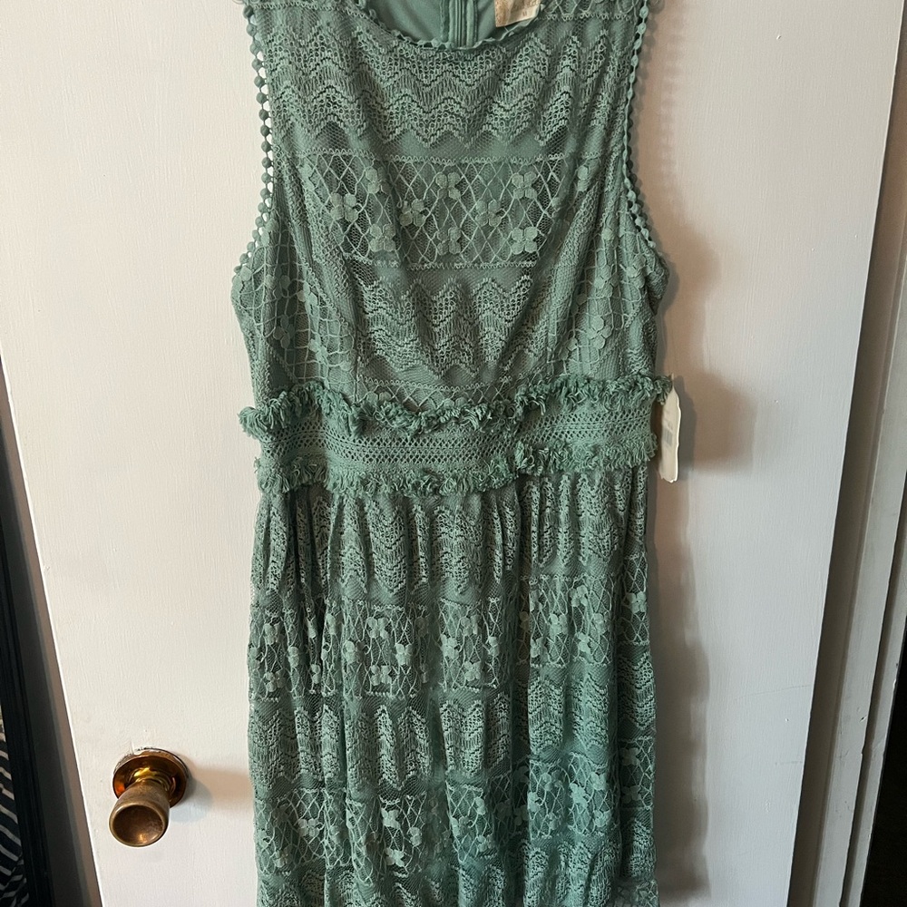Altar'd State Green Lace Dress